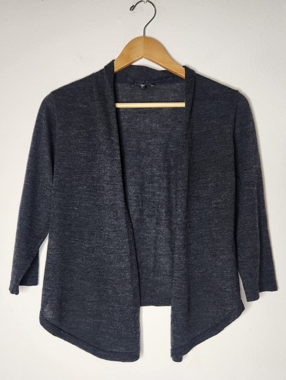 Eileen Fisher Womens Small Wool Lightweight Open Front Cardigan Knit